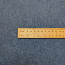 Load image into Gallery viewer, Close up flat lay of 100% Cotton Tatum denim, ruler included for scale - for sale at Minerva's Bower