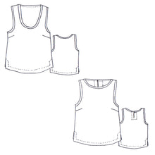 Load image into Gallery viewer, Tessuti Patterns Kate Top Line Drawings - for sale at Minerva's Bower 