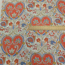 Load image into Gallery viewer, Flat lay of Liberty Tana Cotton Lawn, Their Kitty A, ruler included for scale, for sale at Minerva&#39;s Bower