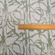 Load image into Gallery viewer, Flat lay of Art Gallery 100% Cotton, Updraft Matcha, ruler included for scale, for sale at Minerva's Bower