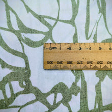 Load image into Gallery viewer, Close up flat lay of Art Gallery 100% Cotton, Updraft Matcha, ruler included for scale, for sale at Minerva's Bower