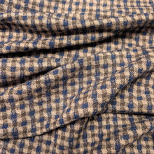 Load image into Gallery viewer, Flat drape of 65% wool and 35% cotton Uru_Gingham - for sale at Mineva's Bower