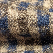 Load image into Gallery viewer, Close up of 65% wool and 35% cotton Uru_Gingham - for sale at Mineva's Bower