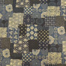 Load image into Gallery viewer, Flat lay of Japanese 100% Cotton, Wagara Blue, for sale at Minerva's Bower