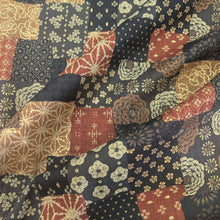 Load image into Gallery viewer, Flat drape of Japanese 100% Cotton, Wagara Brown, for sale at Minerva's Bower