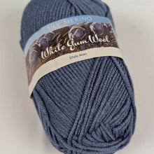 Load image into Gallery viewer, White Gum 10 ply ethically produced 30% Tussah Silk 70% Merino in Storm - for sale at Minerva's Bower