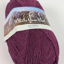 Load image into Gallery viewer, White Gum ethically produced 4 ply 30%Tussar Silk and 70% Merino in Flax Lily - for sale at Minerva's Bower