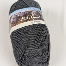 Load image into Gallery viewer, White Gum ethically produced 4 ply 30%Tussar Silk and 70% Merino in Quarrystone - for sale at Minerva's Bower