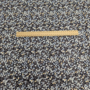Liberty Tana Lawn, Wiltshire AB Metallic, for sale at Minerva's Bower with ruler included for scale 