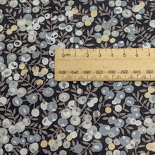Load image into Gallery viewer, Close up of Liberty Tana Lawn, Wiltshire AB Metallic, for sale at Minerva&#39;s Bower with ruler included for scale 