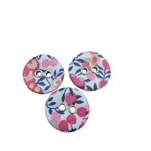 Liberty Tana Lawn Buttons, Wiltshire Bud B, 16mm 10 pack, for sale at Minerva's Bower