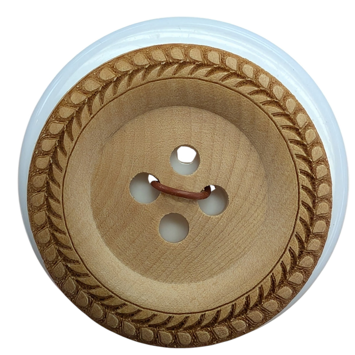 Wooden Button, Etched Rim - Large | Minervas Bower – Minerva's Bower
