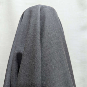Draped 100% Japanese suiting wool in Pewter, for sale at Minerva's Bower