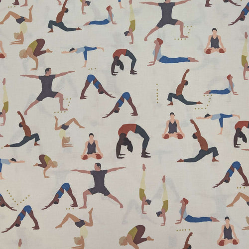 Flat lay of Alexander Henry 100% Cotton, Yoga Poses, for sale at Minerva's Bower
