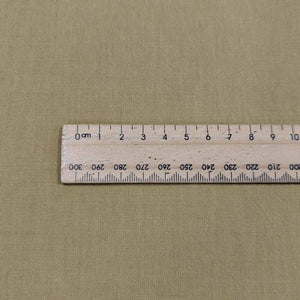 Flat lay of Bella linen cotton in sahara colourway. Available at Minerva's Bower. Ruler included for scale