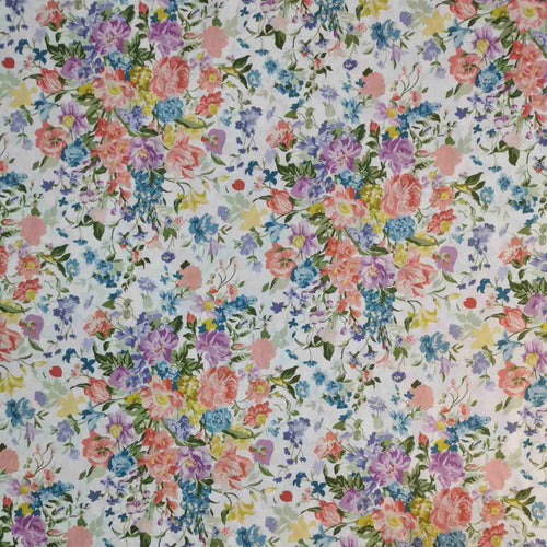 Bridgerton Bouquet Parade A Liberty Tana Lawn fabric with delicate floral design in soft blue and white hues available at Minerva's Bower