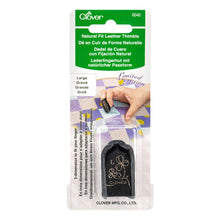 Load image into Gallery viewer, clover leather thimble medium, for sale at Minerva's Bower 