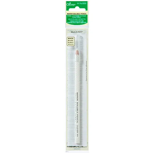 Clover water soluble pencil in white for sale at Minerva's Bower