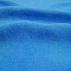 Flat drape of 100% Linen Antique wash in Cobalt , for sale at Minerva's Bower