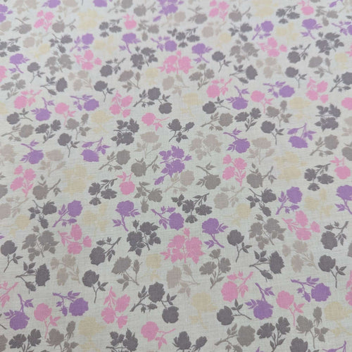 Cotton lawn, white floral