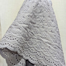 Load image into Gallery viewer, fleur embroidered 100% cotton purple haze double scallop drape