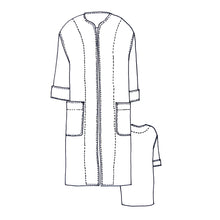 Load image into Gallery viewer, Sketch of Tessuti Patterns florence coat paper pattern for sale at Minerva&#39;s Bower