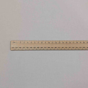 Flat lay of Fortney Heavyweight Organic 100%
Cotton in cloud for sale at Minerva's Bower, ruler included or scale 