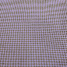 Load image into Gallery viewer, Gemma seersucker linen rayon blend, in lilac colourway. Available at Minerva&#39;s Bower