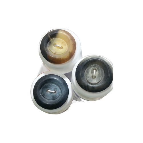 Mottled Horn Effect Button, Large