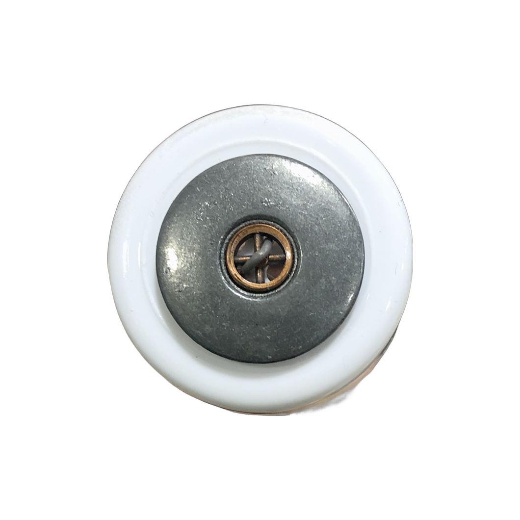 Metal Button - Pewter Wheel