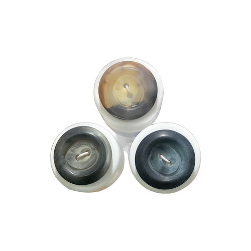Mottled Horn Effect Button, Small