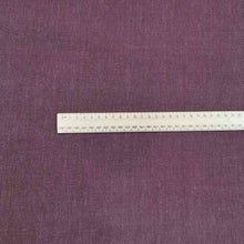 Load image into Gallery viewer, Kennedy is a heavyweight pure cotton drill. A deep mulberry colour, available at Minerva&#39;s Bower. Image includes a ruler for scale