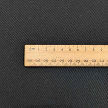 Load image into Gallery viewer, Flat lay for kennedy washed cotton drill in black colourway. Available at Minerva&#39;s Bower. Ruler included for scale