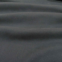 Load image into Gallery viewer, Flat lay for kennedy washed cotton drill in black colourway. Available at Minerva&#39;s Bower. Fabric draped to show how it handles