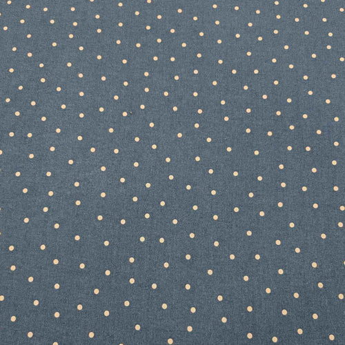 Flat lay of cotton linenspot fabric, in slate blue colourway. Made in Japan, by Kokka. Available at Minerva's Bower