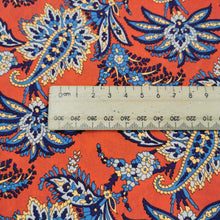 Load image into Gallery viewer, Flat lay of Liberty cotton tana lawn, Arundel C, part of 150th Anniversary Collection. Available at Minerva&#39;s Bower. Ruler included for scale