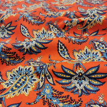 Load image into Gallery viewer, Flat lay of Liberty cotton tana lawn, Arundel C, part of 150th Anniversary Collection. Available at Minerva&#39;s Bower. Fabric draped to show how it handles