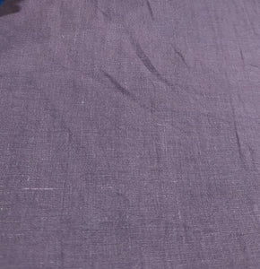 Flat lay of Heavyweight 100% Linen Antique Wash, Raisin, for sale at Minerva's Bower