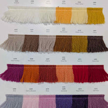 Load image into Gallery viewer, Color swatches of knitted fabric in various colors on a white background