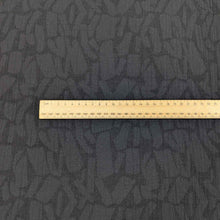 Load image into Gallery viewer, Black Muno jacquard textured fabric with a ruler for scale. available at Minerva&#39;s Bower