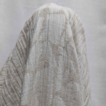 Load image into Gallery viewer, Textured cream muno jacquard fabric with a subtle pattern on a plain background. Available at Minerva&#39;s Bower