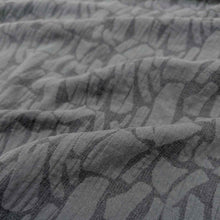 Load image into Gallery viewer, Close-up of graphite muno jacquard fabric with a subtle pattern. Available at Minerva&#39;s Bower