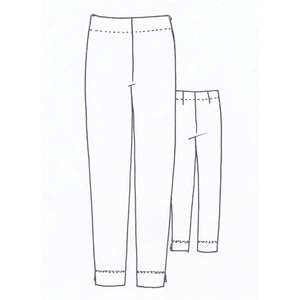 Sketch of Tessuti Patterns Nina Pants paper pattern available at Minerva's Bower