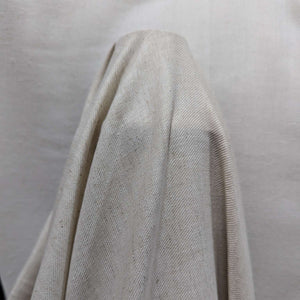 Drape of 100% midweight linen in natural oatmeal colour, for sale at Minerva's Bower
