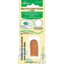 Load image into Gallery viewer, Clover Natural Fit Leather Thimble, Large