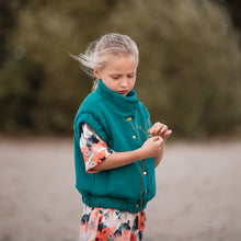 Load image into Gallery viewer, See You At Six Cotton Quilted Knit, Teal Green - Minerva's Bower