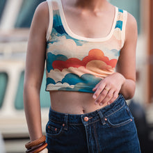 Load image into Gallery viewer, See You At Six Cotton French Terry, Cool Clouds - Minerva's Bower