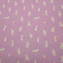 Load image into Gallery viewer, Flat lay of Ruby Star 85% Cotton 15% Linen, Lofi Linen Rabbeats in Wisteria - for sale at Minerva's Bower