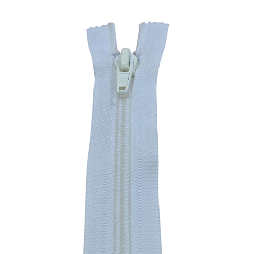 Cream Open Ended Nylon Zipper, 90cm, for sale at Minerva's Bower 