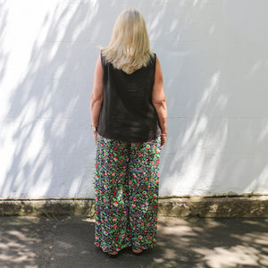 Back view of Tessuti Patterns Sammy pants paper pattern for sale at Minerva's Bower
